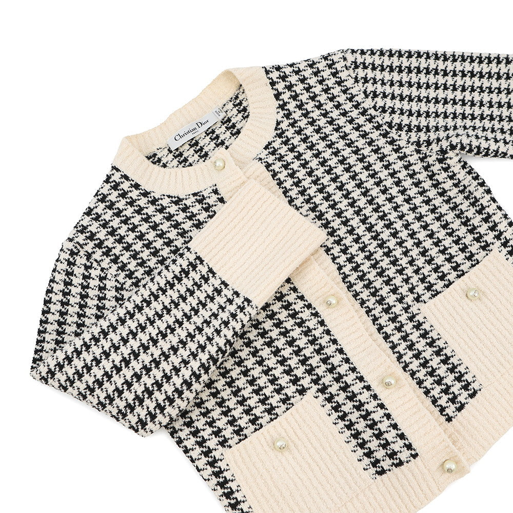 Dior Houndstooth Ensemble Size 34 White/Black354W05AM324 Cotton35% Polyester28% Nylon19%