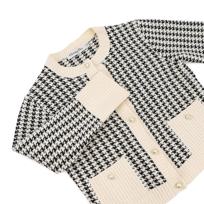 Dior Houndstooth Ensemble Size 34 White/Black354W05AM324 Cotton35% Polyester28% Nylon19%
