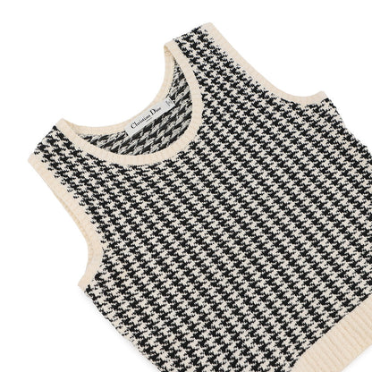 Dior Houndstooth Ensemble Size 34 White/Black354W05AM324 Cotton35% Polyester28% Nylon19%
