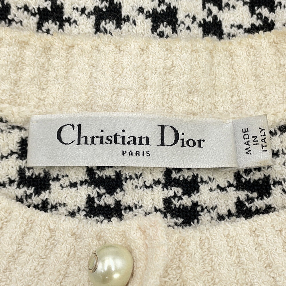 Dior Houndstooth Ensemble Size 34 White/Black354W05AM324 Cotton35% Polyester28% Nylon19%