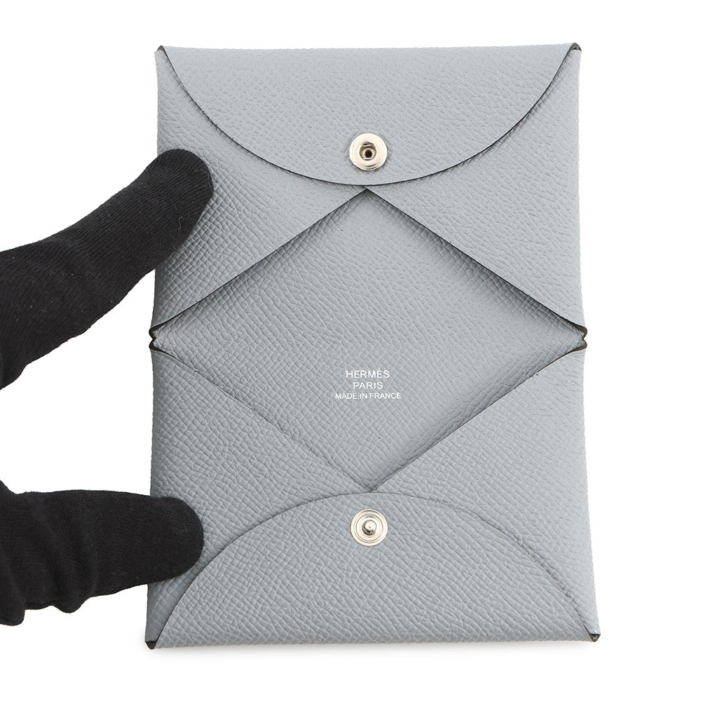 HERMES Calvi Green Pantan Epsom