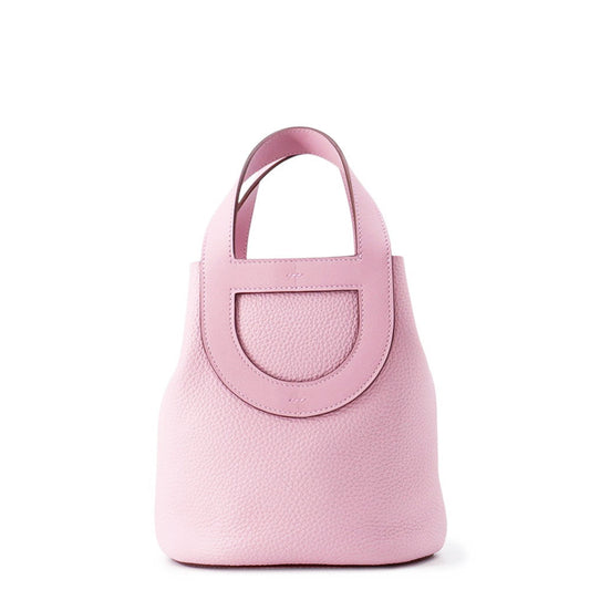 HERMES in-the-loop Tote Bag Mauve Sylvestre Taurillon Clemence Swift Leather Size 18