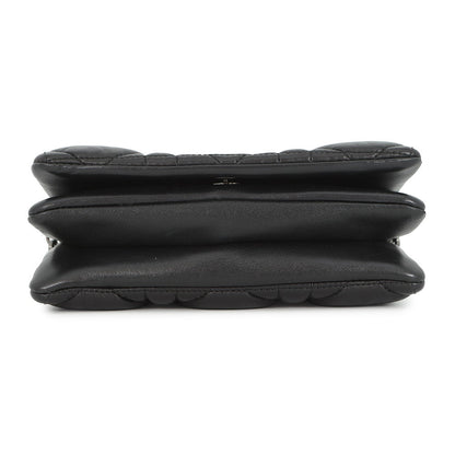 Dior Caro Pouch Macrocannage ChainShoulder Bag BlackS5135BNGX Lambskin