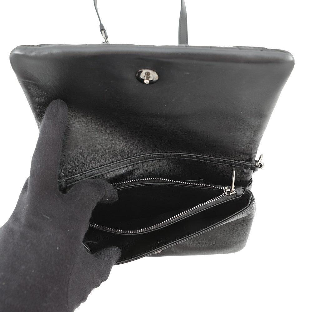 Dior Caro Pouch Macrocannage ChainShoulder Bag BlackS5135BNGX Lambskin
