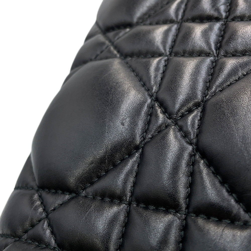 Dior Caro Pouch Macrocannage ChainShoulder Bag BlackS5135BNGX Lambskin