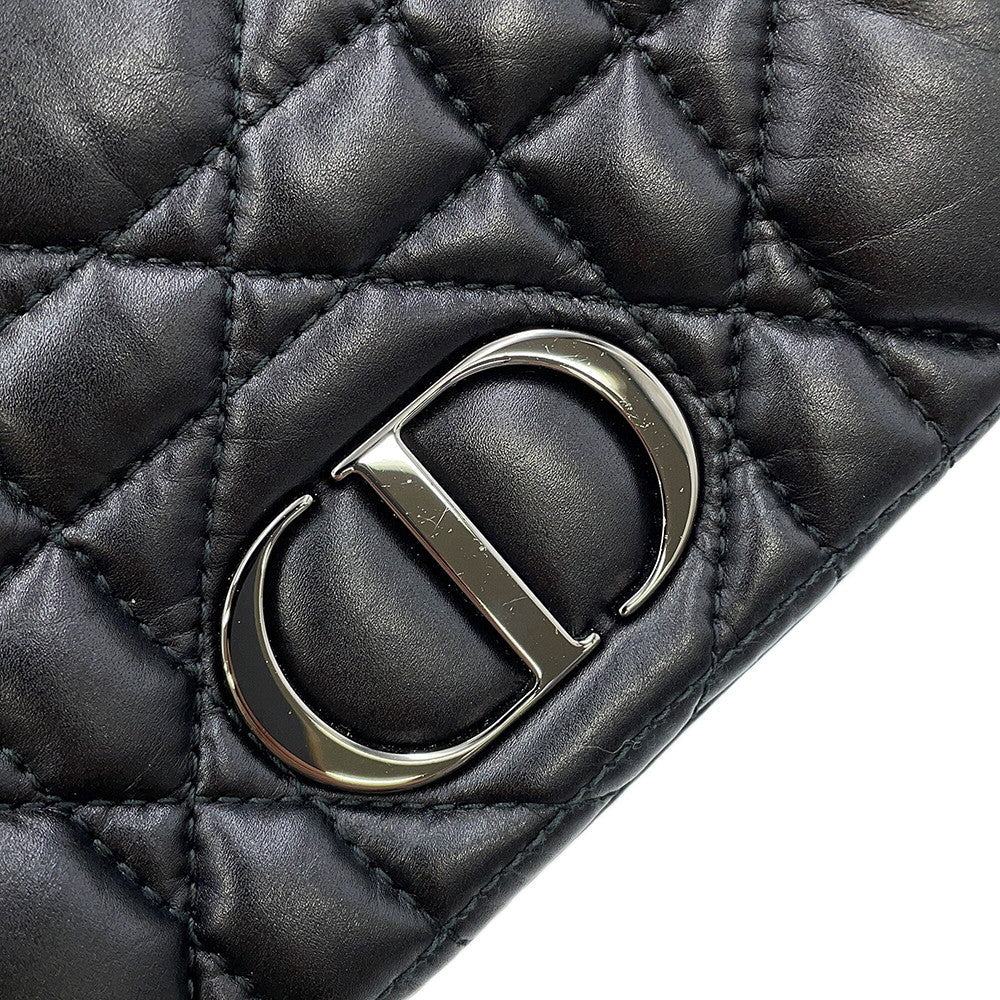 Dior Caro Pouch Macrocannage ChainShoulder Bag BlackS5135BNGX Lambskin