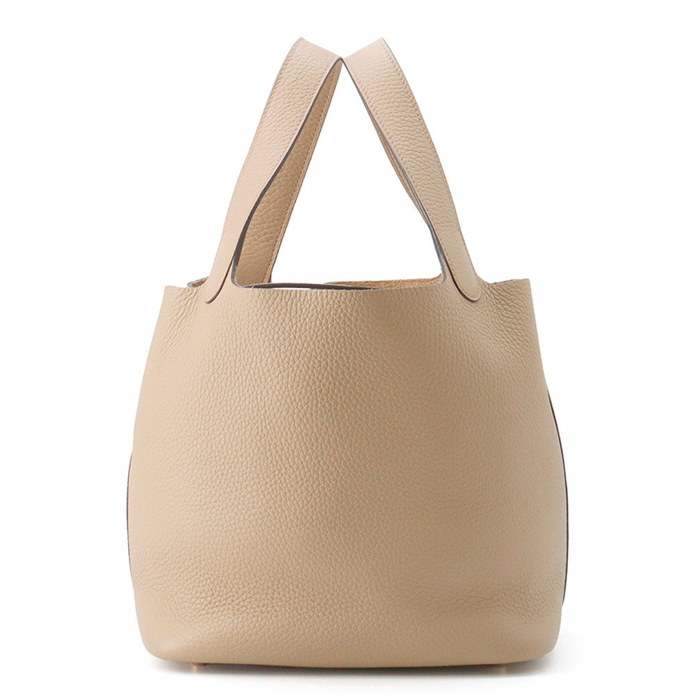 HERMES Picotin Lock Beige Marfa Taurillon Clemence Size MM