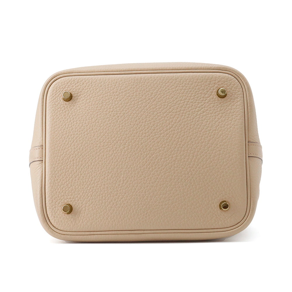 HERMES Picotin Lock Beige Marfa Taurillon Clemence Size MM