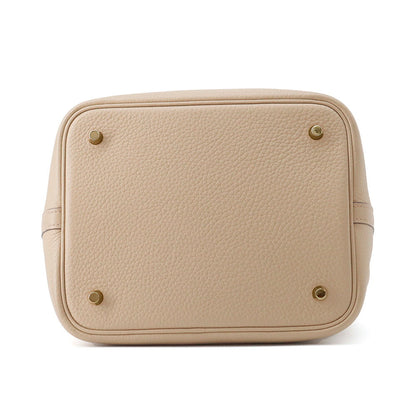 HERMES Picotin Lock Beige Marfa Taurillon Clemence Size MM