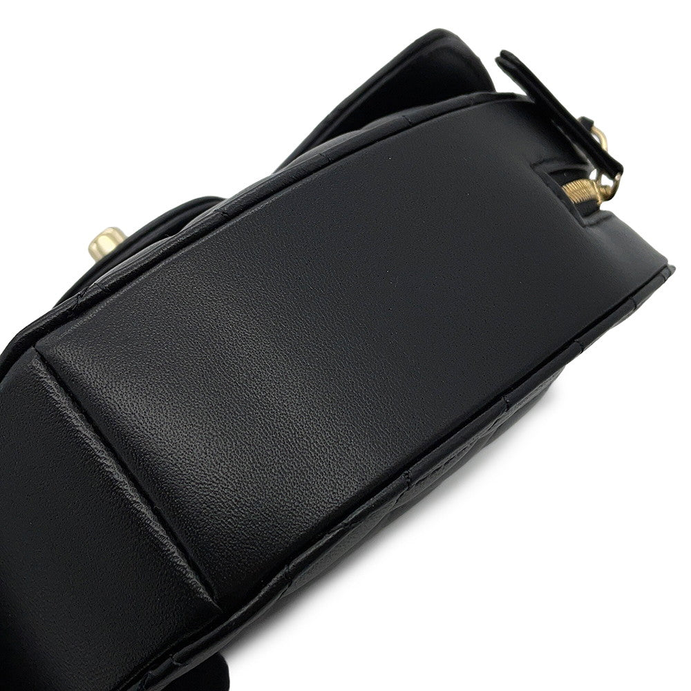 CHANEL Matelasse Heart Shape Bag BlackAS3191 Lambskin Size Large