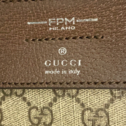 GUCCI Porter Cabin Trolley FRM Suitcase Silver743843 Aluminum GG Supreme
