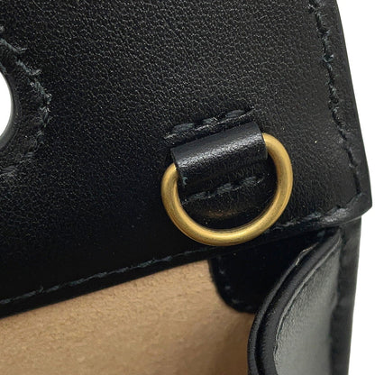GUCCI GG Marmont Mini Top Handle Bag Black/Beige699756 Leather