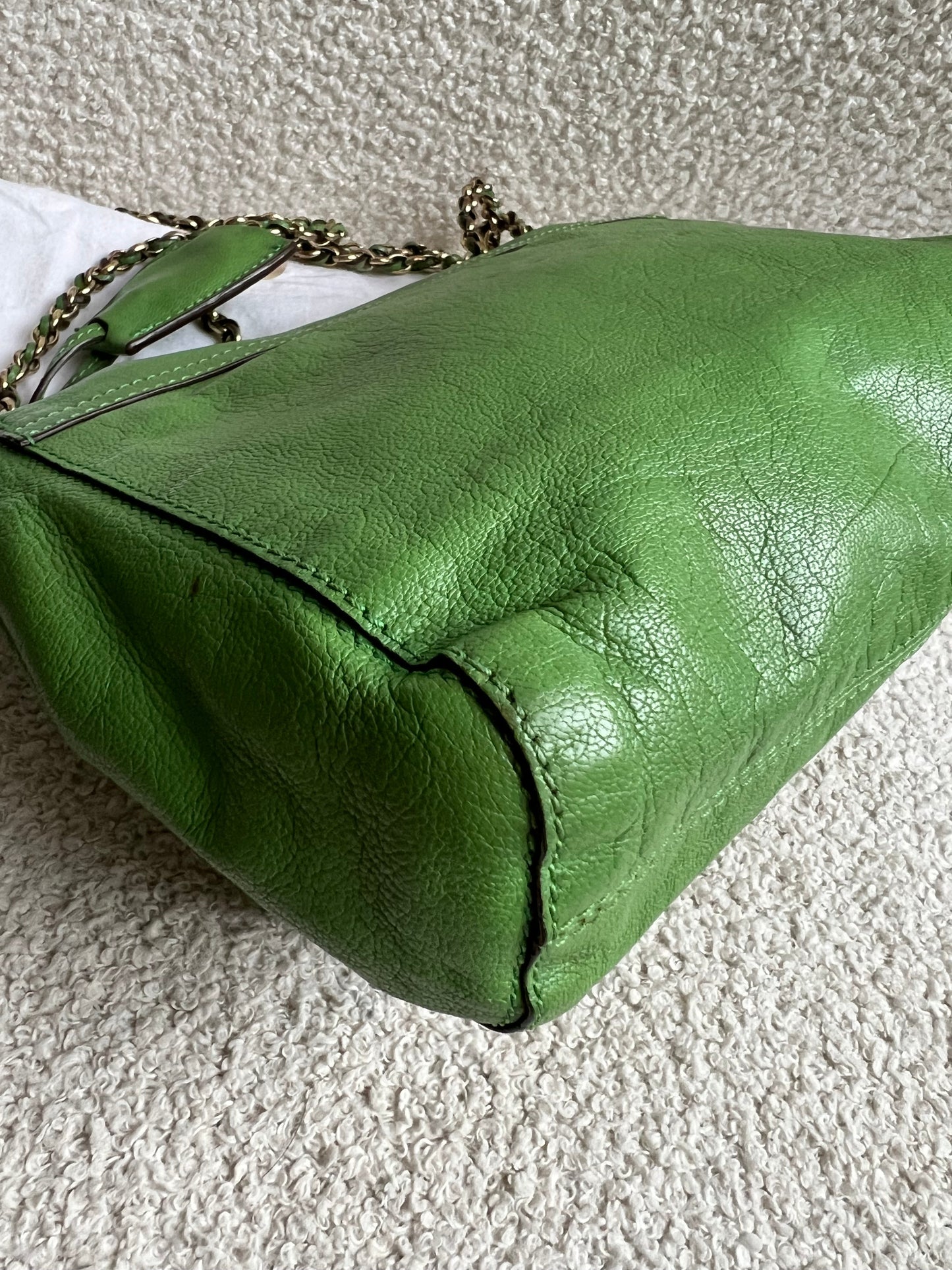 Mulberry Grass Green Regular Lily with Gold Hardware (RRP £895)