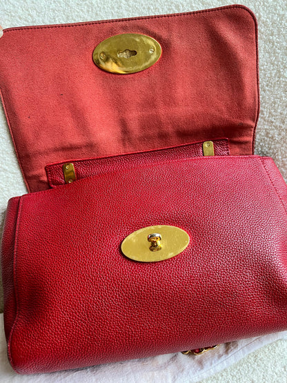 Mulberry Scarlet Medium Lily with Gold Hardware (RRP £1095)