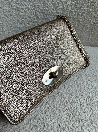 Mulberry Metallic Mushroom Bayswater Clutch (RRP £495)