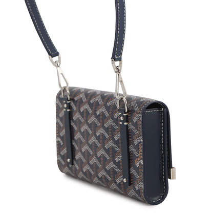 GOYARD Monte Carlo Mini Case Shoulder Bag Navy BlueMONTE2MINTY12CL12P PVC Wood