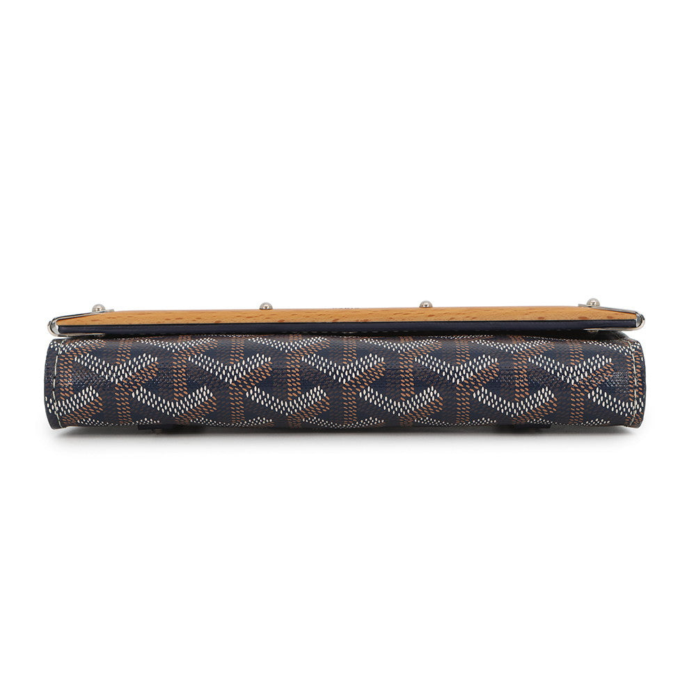 GOYARD Monte Carlo Mini Case Shoulder Bag Navy BlueMONTE2MINTY12CL12P PVC Wood
