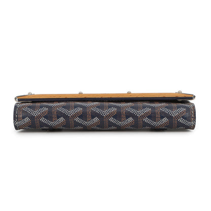 GOYARD Monte Carlo Mini Case Shoulder Bag Navy BlueMONTE2MINTY12CL12P PVC Wood