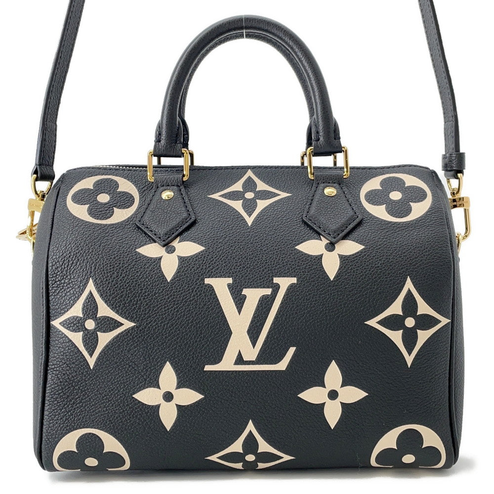 LOUIS VUITTON Speedy Bandouliere RedM58947 Bicolor Monogram Empreinte Leather Size 25
