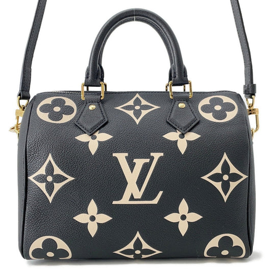 LOUIS VUITTON Speedy Bandouliere RedM58947 Bicolor Monogram Empreinte Leather Size 25