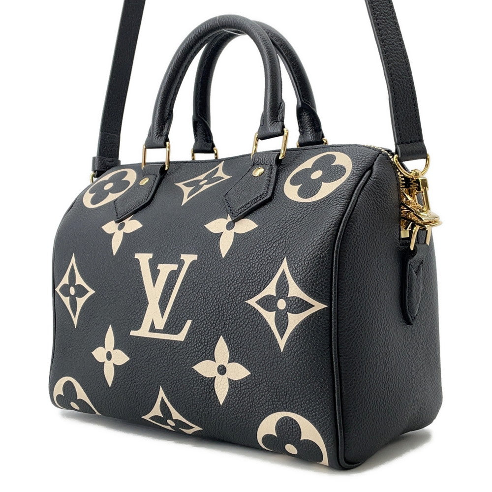 LOUIS VUITTON Speedy Bandouliere RedM58947 Bicolor Monogram Empreinte Leather Size 25