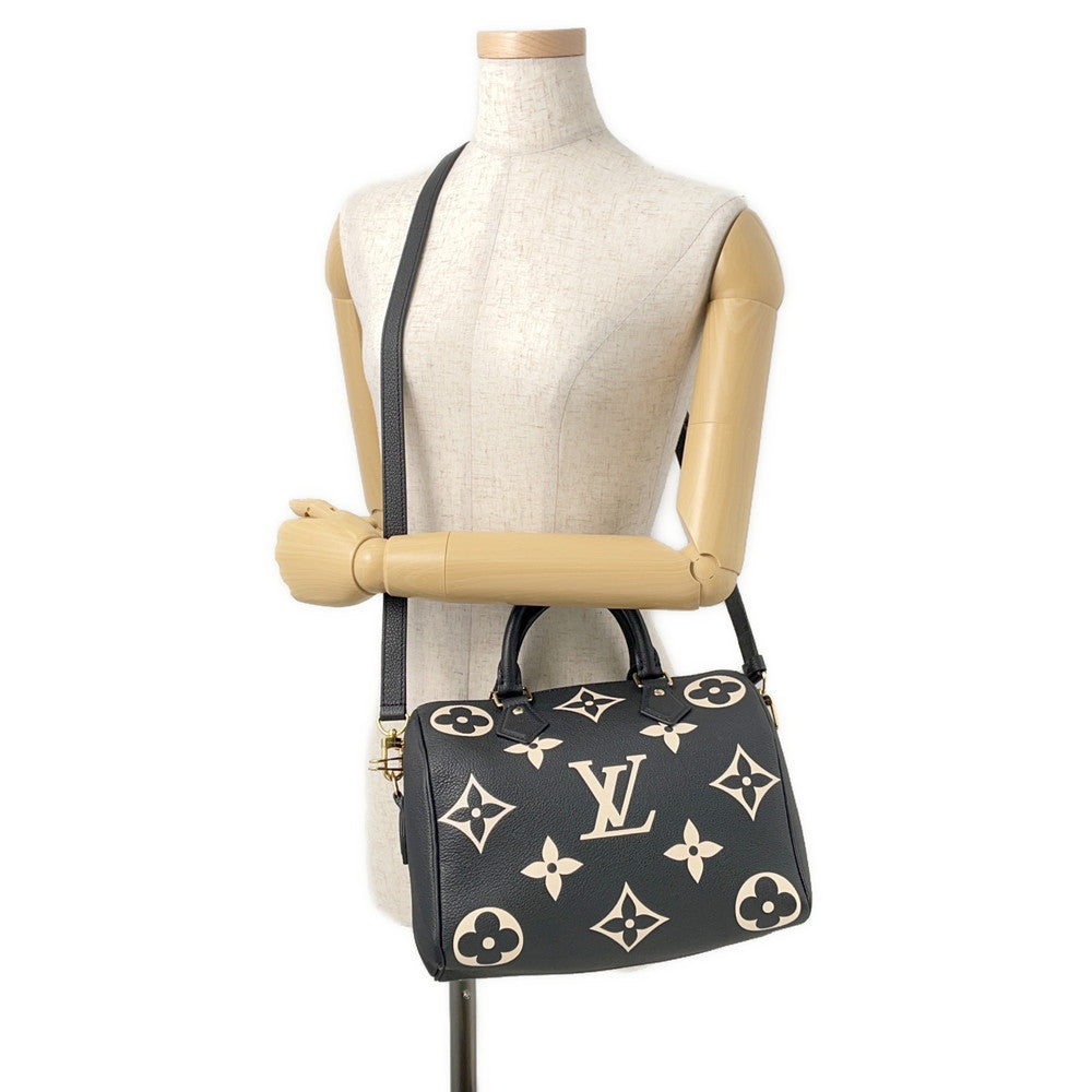 LOUIS VUITTON Speedy Bandouliere RedM58947 Bicolor Monogram Empreinte Leather Size 25