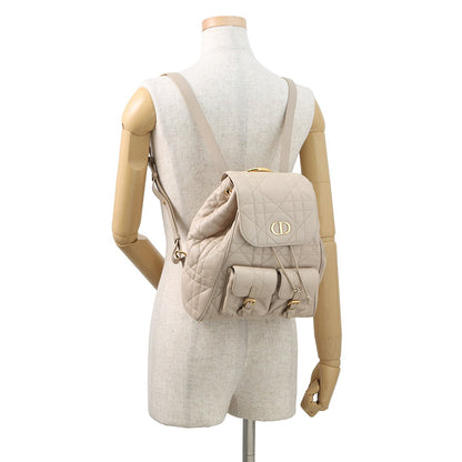 Dior Caro Macrocannage Backpack PowderBeigeM6301UNOZ Lambskin Size Medium