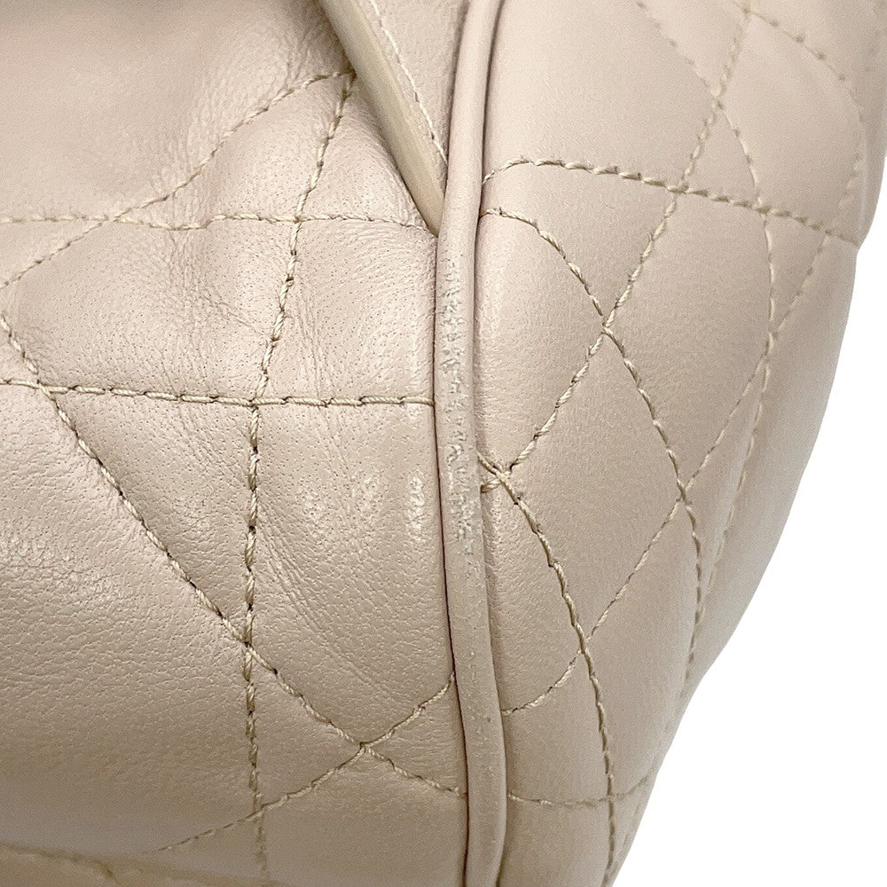 Dior Caro Macrocannage Backpack PowderBeigeM6301UNOZ Lambskin Size Medium