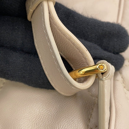 Dior Caro Macrocannage Backpack PowderBeigeM6301UNOZ Lambskin Size Medium