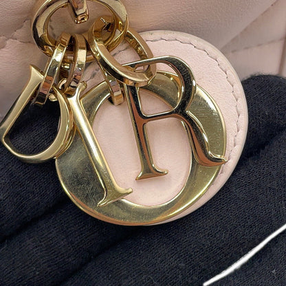 Dior Macrocannage Book Tote 2WAY Powder PinkS5573OWHP Calf Leather Size Mini