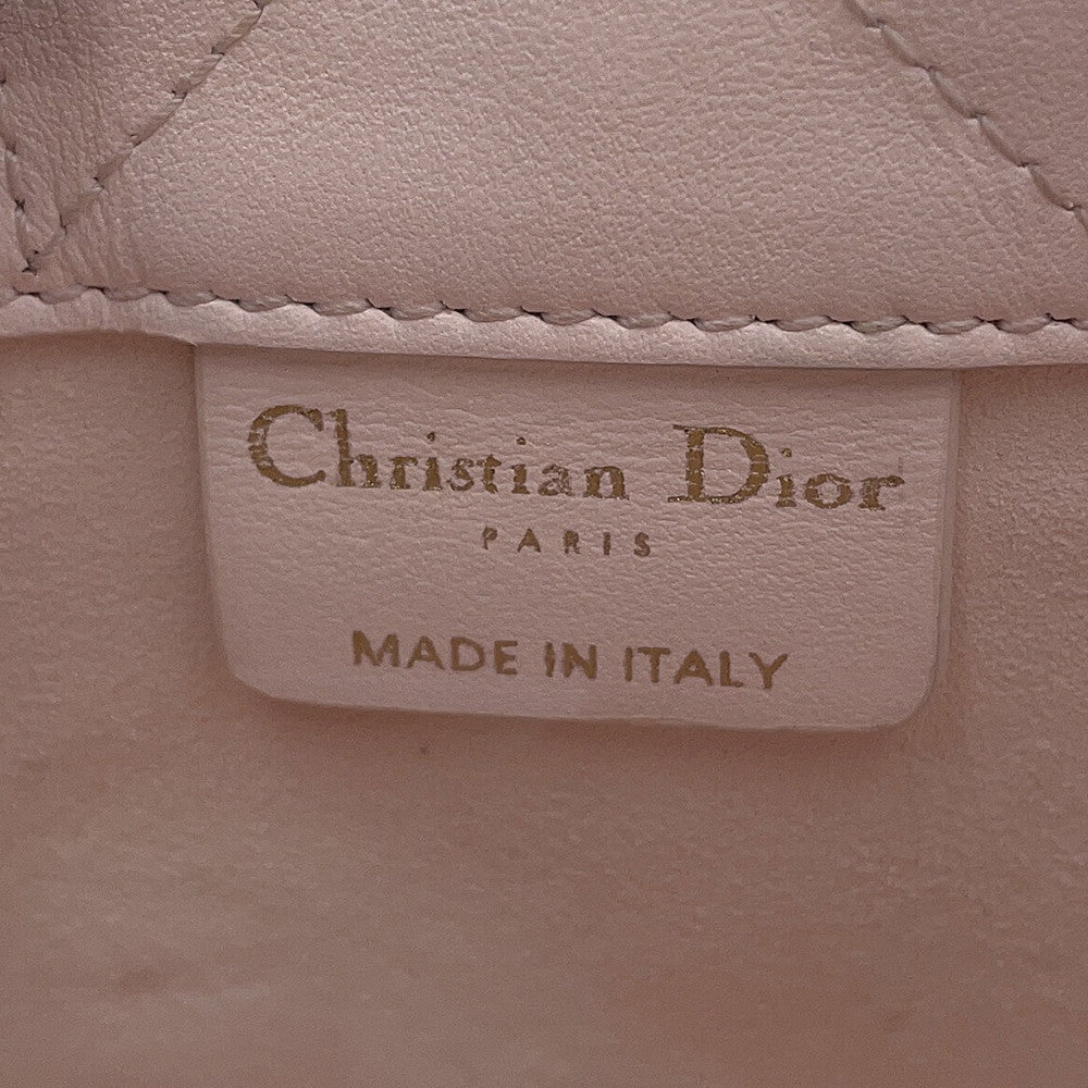 Dior Macrocannage Book Tote 2WAY Powder PinkS5573OWHP Calf Leather Size Mini