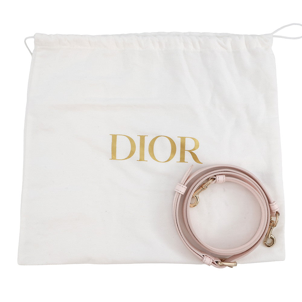 Dior Macrocannage Book Tote 2WAY Powder PinkS5573OWHP Calf Leather Size Mini