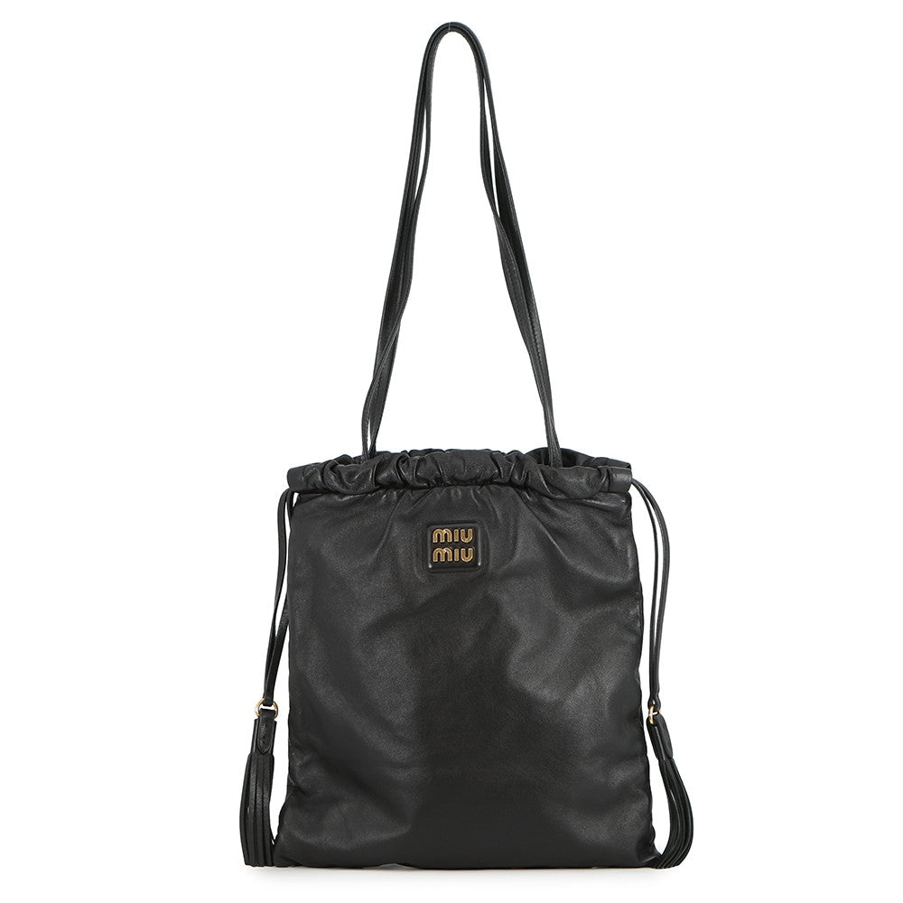 MIUMIU Joie Shoulder Bag Black5BG303 Nappa Leather
