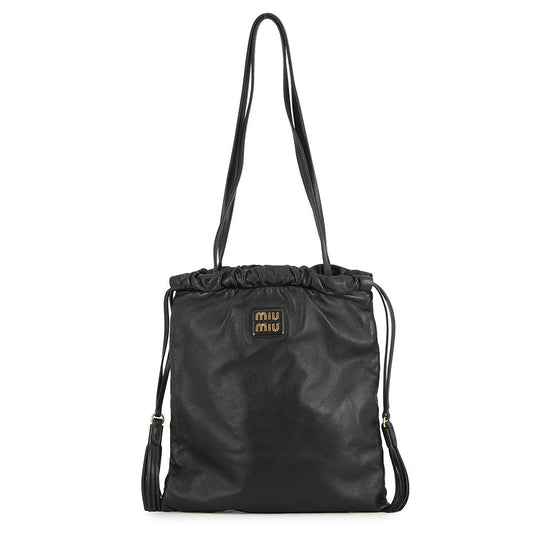 MIUMIU Joie Shoulder Bag Black5BG303 Nappa Leather