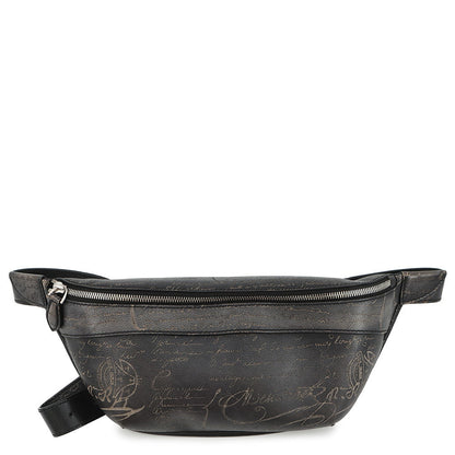 Berluti Calligraphy Rider Bumbag Black Leather