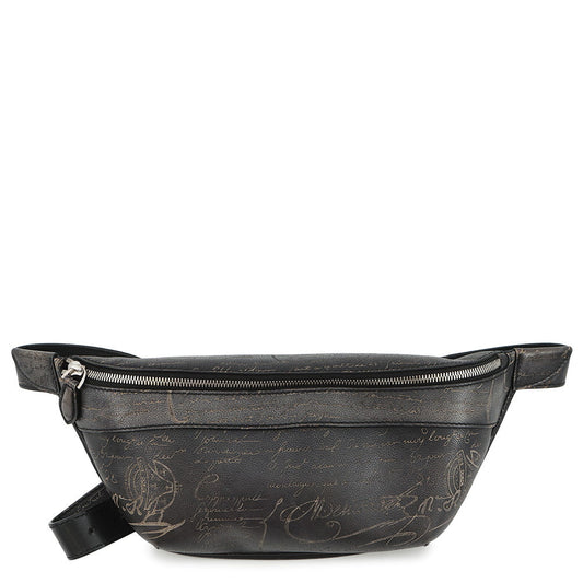 Berluti Calligraphy Rider Bumbag Black Leather