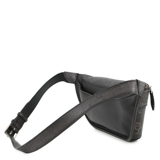 Berluti Calligraphy Rider Bumbag Black Leather