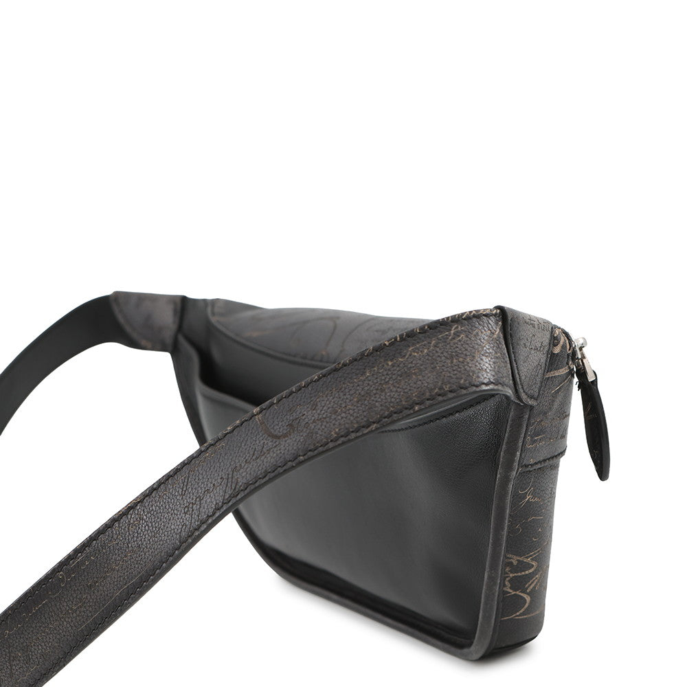 Berluti Calligraphy Rider Bumbag Black Leather