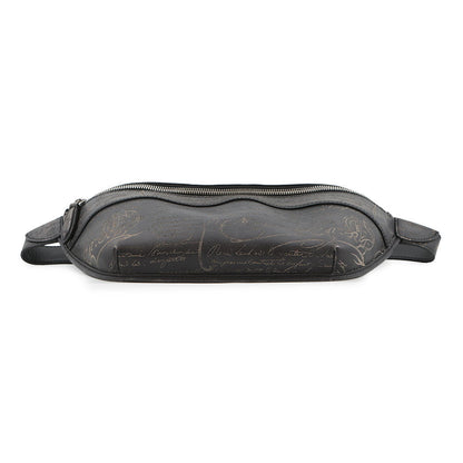 Berluti Calligraphy Rider Bumbag Black Leather
