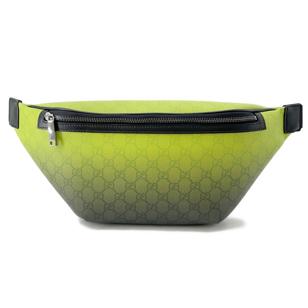 GUCCI Chroma Large Belt Bag Light Green/Black835810 GG Supreme Leather