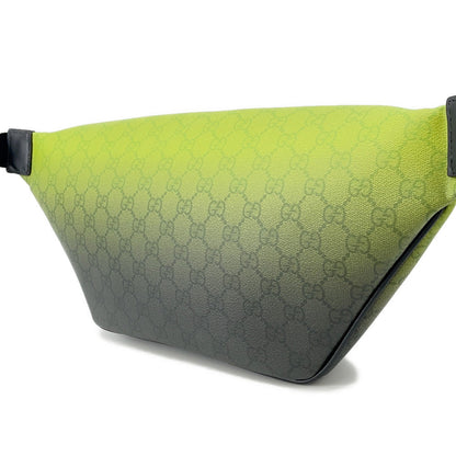 GUCCI Chroma Large Belt Bag Light Green/Black835810 GG Supreme Leather