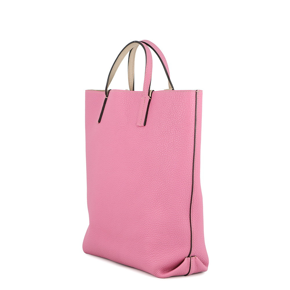 MOYNAT Moynat Quattro Reversible Tote Bag Beige/Pink Leather