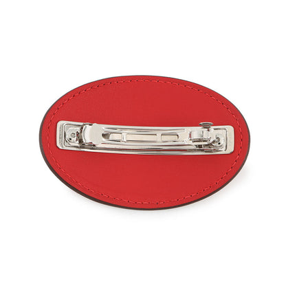 HERMES Evelyne Barrette Size PM Rouge Ladue Swift Leather