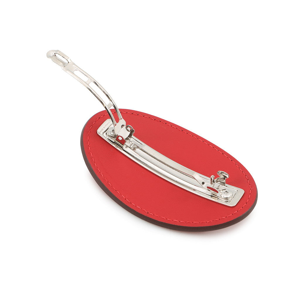 HERMES Evelyne Barrette Size PM Rouge Ladue Swift Leather
