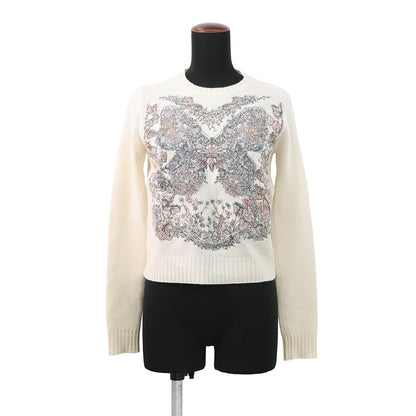 Dior Butterfly Around The World Knit Size 34 Ivory/Multicolor414S57AM078 Cashmere100%