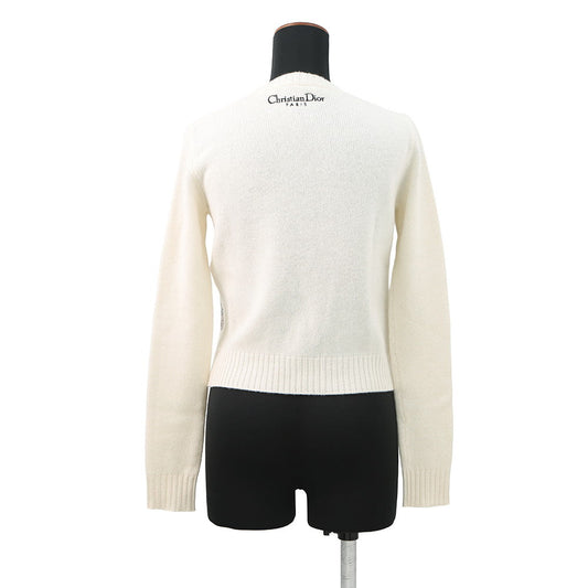 Dior Butterfly Around The World Knit Size 34 Ivory/Multicolor414S57AM078 Cashmere100%