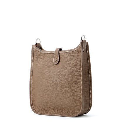 HERMES Evelyne Amazon Long Etoupe/Blue Indigo Taurillon Clemence Size TPM