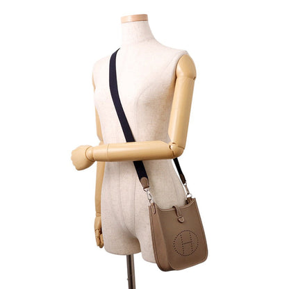 HERMES Evelyne Amazon Long Etoupe/Blue Indigo Taurillon Clemence Size TPM
