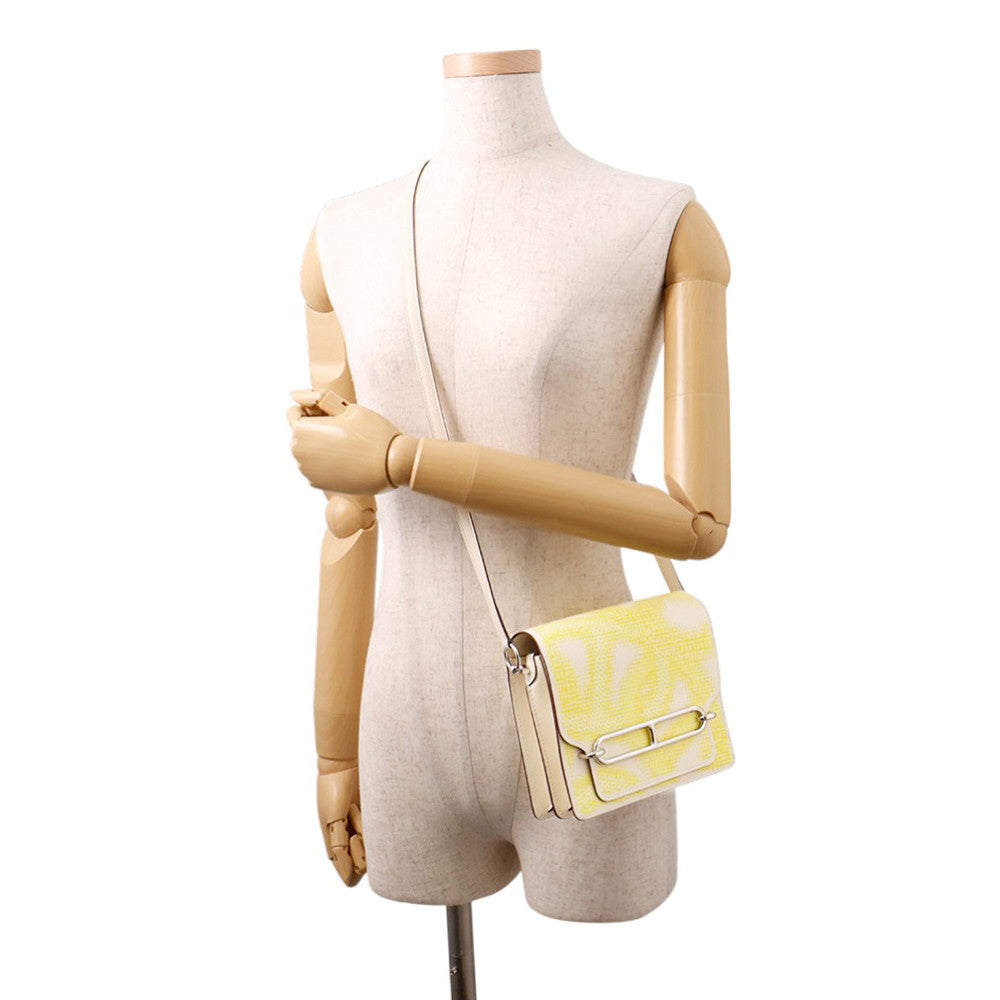 HERMES Roulis Circuit 24 Fauve Hatchet/Lime/Jaune Bourgeon Swift Leather Size Mini