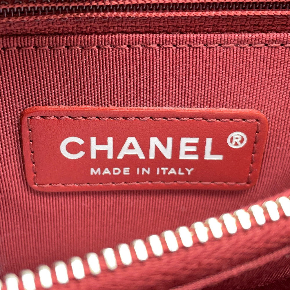 CHANEL Coco Handle Chevron MetalicGrayA92991 Caviar Leather